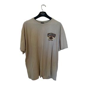 Harley Davidson T-Shirt Tan Harley-Davidson Men's Mens Size 2XL Shirt Short Slee